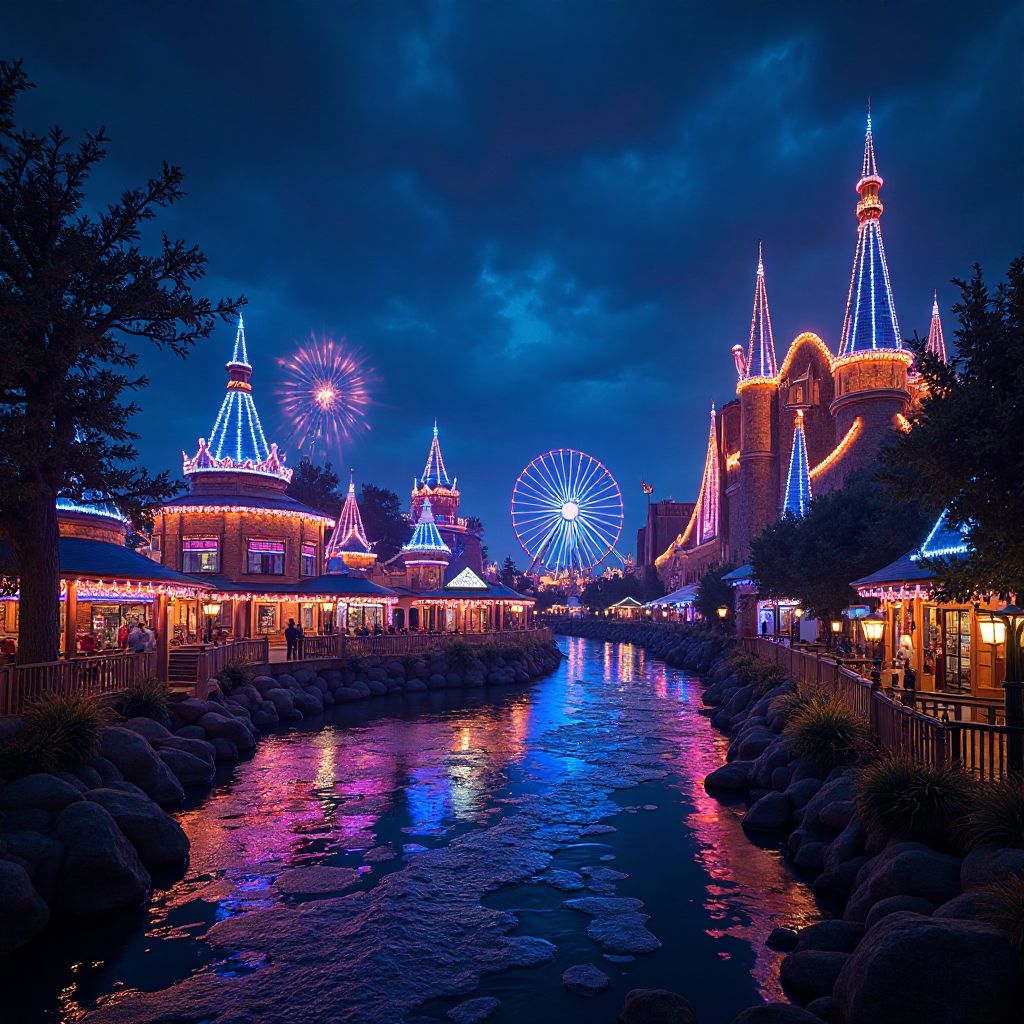 Nighttime Park Illumination